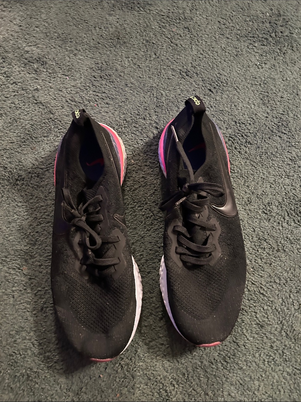 Nike Men’s Black with Pink Accent Athletic Sneakers
